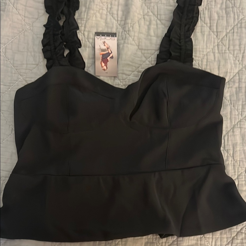 Never been worn black peplum top